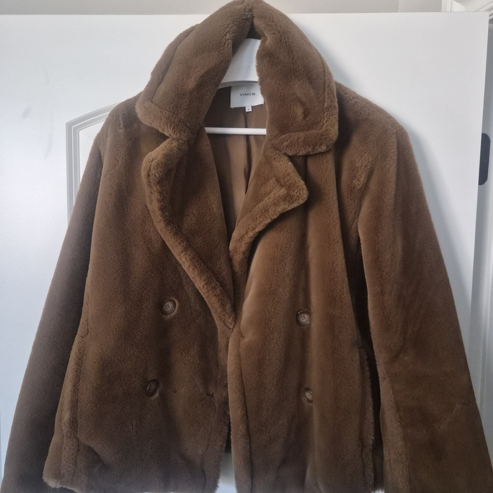 Vince Camel Faux Fur Jacket